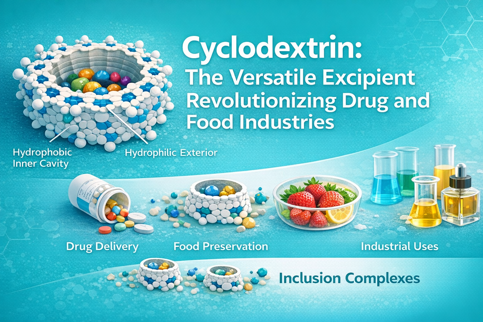 Cyclodextrin- ဘက်စုံသုံး ဆေးဝါးနှင့် အစားအသောက် လုပ်ငန်းများကို တော်လှန်ခြင်း